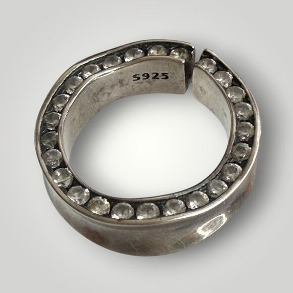 MINI CYBER HIDDEN HILLS STERLING SILVER 925 RING sz 5,5 - Picture 2 of 9